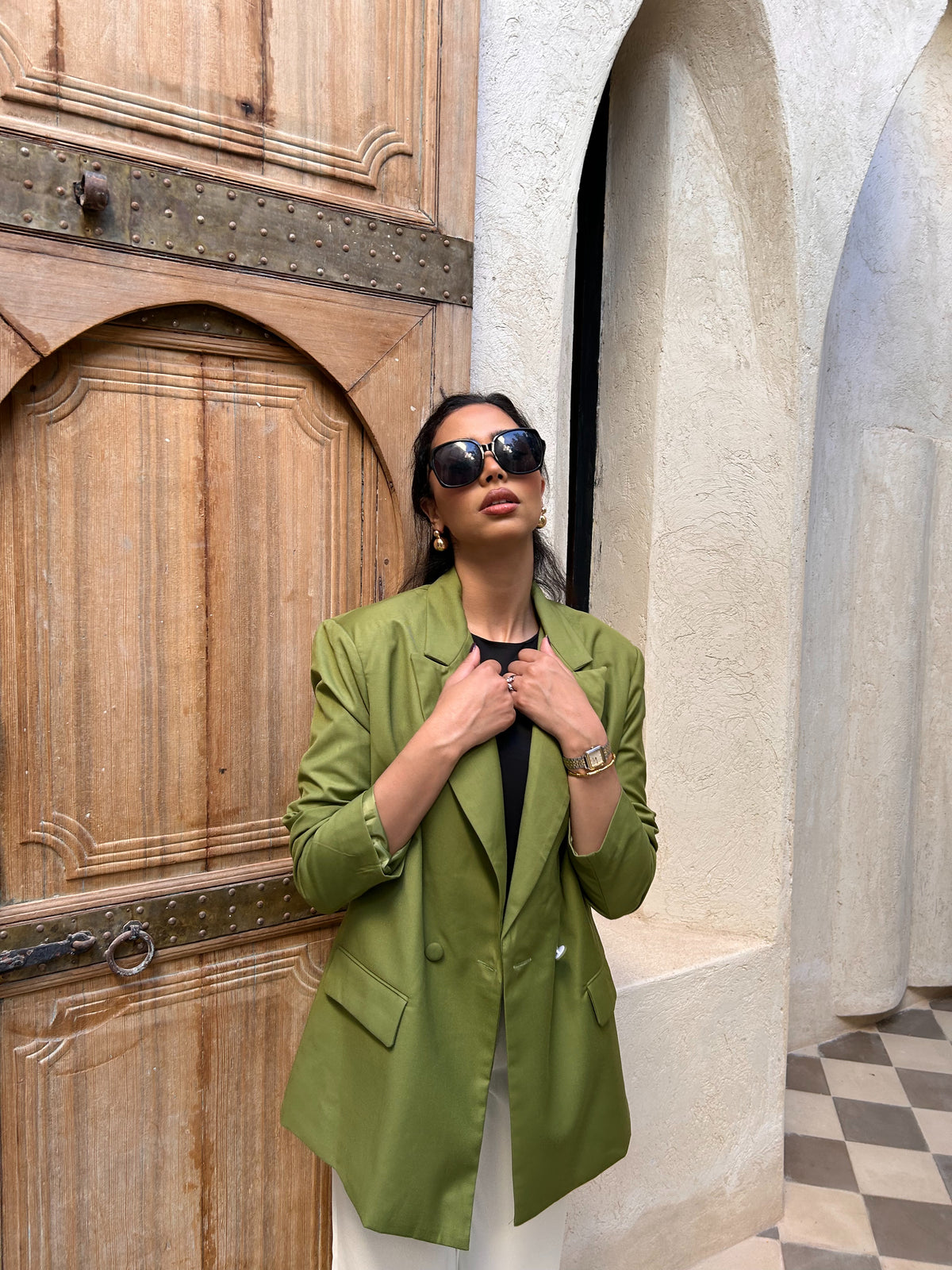 Blazer vert Olivia