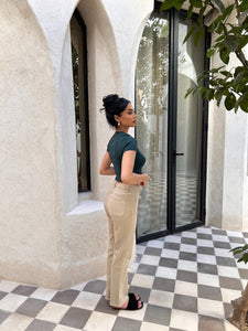 Jean droit beige Hatice Thumbnail 2