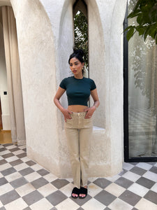 Jean droit beige Hatice Thumbnail 3