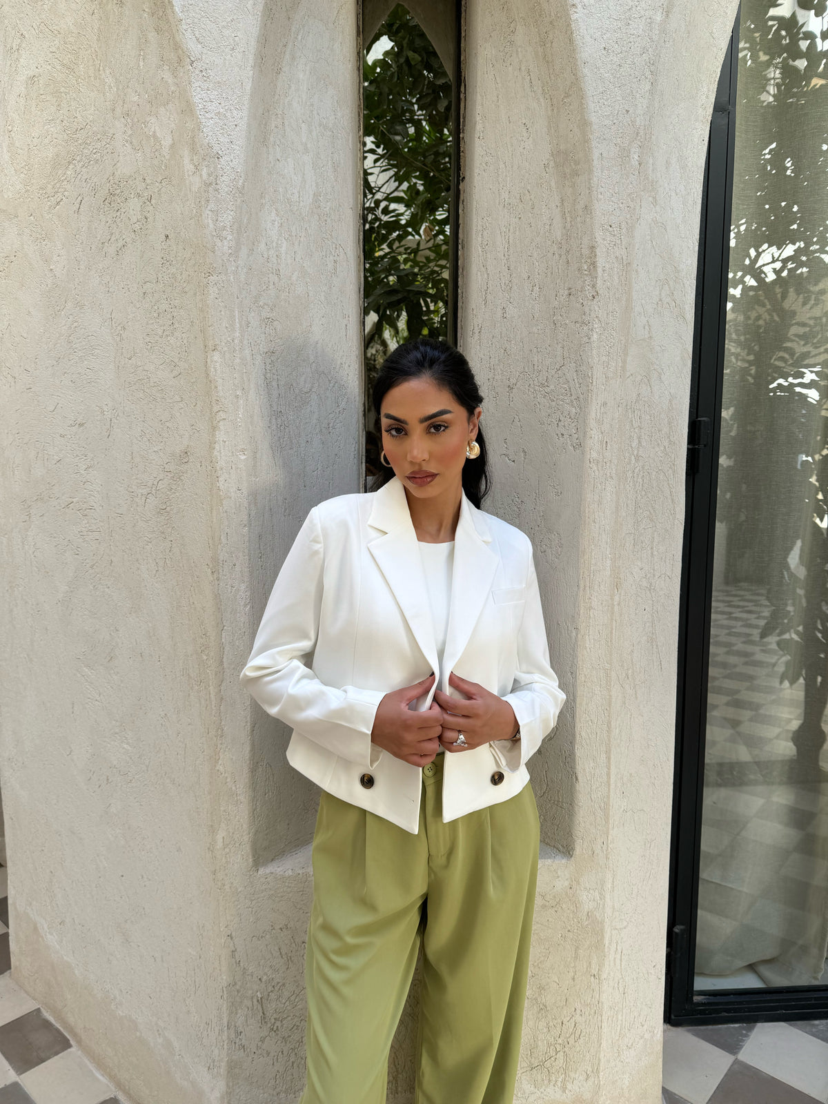 Blazer blanc court Katya