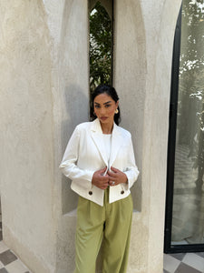 Blazer blanc court Katya Thumbnail 1