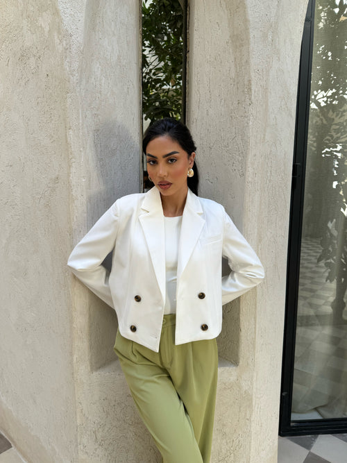 Blazer blanc court Katya